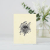 ヴィンテージバードネストイラストレーション ポストカード (スタンド正面)