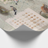 ヴィンテージバードネストスクリプトエフェメラエッグスデコパージュ ラッピングペーパー (角)