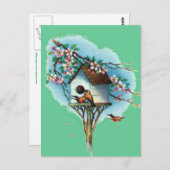 ヴィンテージバードハウス ポストカード (正面/裏面)