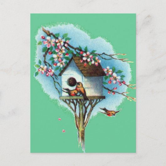 ヴィンテージバードハウス ポストカード (正面)