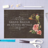 ヴィンテージバードバラフランスのダークティッシュペーパー 薄葉紙 (クラフト)