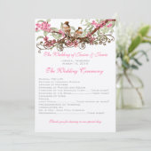 ヴィンテージバードピンク結婚の花 プログラム (スタンド正面)