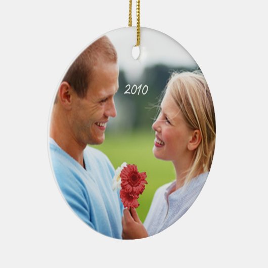 ヴィンテージバードピーチコーラルフォトシャンデリア セラミックオーナメント (右)