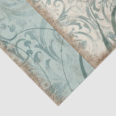 ヴィンテージバードブルーイエローエフェフランスのメラデクページ 薄葉紙 (詳細)