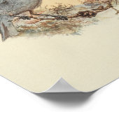 ヴィンテージバードブルースペクトルプリント ポスター (角)