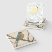 ヴィンテージバードプリントストーンコースター ストーンコースター (横)