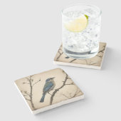 ヴィンテージバードプリントストーンコースター ストーンコースター (横)