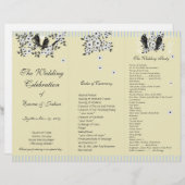 ヴィンテージバードホワイトデイジーブランチ3折プログラム (正面/裏面)