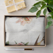 ヴィンテージバードボタニカルフラワーエフエメラデクページ 薄葉紙 (ギフト)