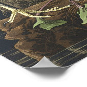 ヴィンテージバードポスターウォールアート – White Egret ポスター (角)