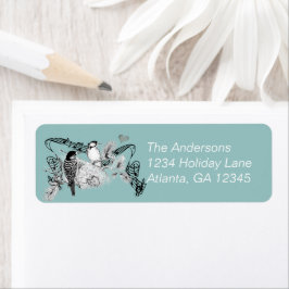 ヴィンテージバードミュージカルウードペッカーズ住所 シール