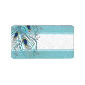 ヴィンテージバードミュージカルラブピーコックフェザーアドレス ラベル (正面)