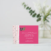 ヴィンテージバード樺の木ツリーの色 名刺 (スタンド正面)