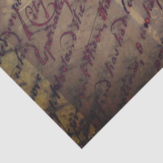 ヴィンテージバード&スクリプトAみすぼらしいシックなデコップページ 薄葉紙 (詳細)