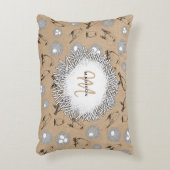 ヴィンテージバード&ネストクラフト素朴ブラウン アクセントクッション (正面(垂直))