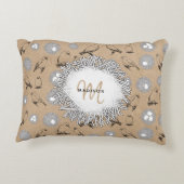 ヴィンテージバード&ネストクラフト素朴ブラウン アクセントクッション (裏面)