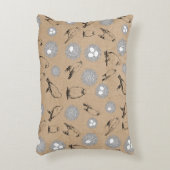 ヴィンテージバード&ネストクラフト素朴ブラウン アクセントクッション (正面(垂直))