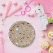 ヴィンテージバード&ネストクラフト素朴ブラウン ペーパープレート (パーティー)