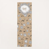 ヴィンテージバード&ネストクラフト素朴ブラウン ヨガマット (正面)