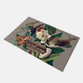 ヴィンテージバード(マグノリアのカスタマイズ可能なドアマット) ドアマット (アングル)