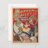 ヴィンテージバーナムとベイリープログラムカバー ポストカード (正面/裏面)