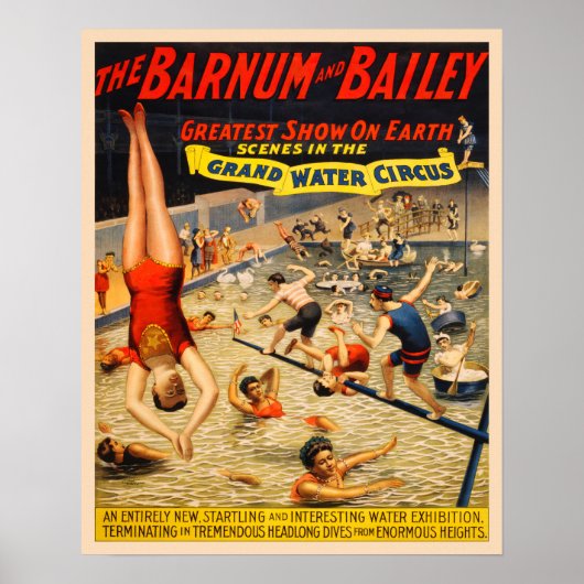 ヴィンテージバーナムアンドベイリーグランドウォーターサーカス ポスター (正面)