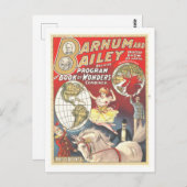 ヴィンテージバーナム&ベイリー広告リトグラフ ポストカード (正面/裏面)