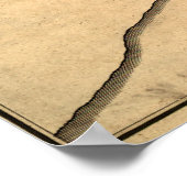 ヴィンテージバーノン山の地図(1801) ポスター (角)