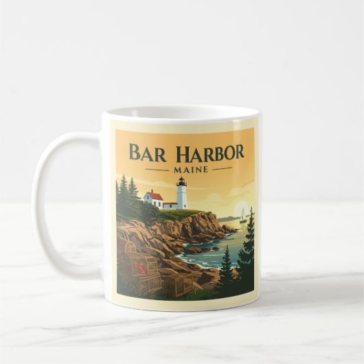 ヴィンテージバーハーバーメイン コーヒーマグカップ (左)