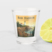 ヴィンテージバーハーバーメイン ショットグラス (正面)