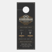 ヴィンテージバーバーショップヘアカットシェービング美容師 ドアノブサイン (正面)