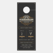 ヴィンテージバーバーショップヘアカットシェービング美容師 ドアノブサイン (裏面)