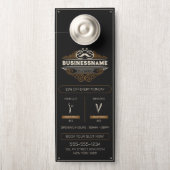 ヴィンテージバーバーショップヘアカットシェービング美容師 ドアノブサイン (ノブ)