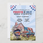 ヴィンテージバーベキューパーティーUSA 7月4日 招待状 (正面)