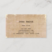 ヴィンテージバーベキューポークビジネスカード 名刺 (裏面)