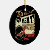 ヴィンテージバーベキューマスターシェフグリルこれは私の肉 セラミックオーナメント (右)