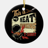 ヴィンテージバーベキューマスターシェフグリルこれは私の肉 セラミックオーナメント (正面)