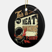 ヴィンテージバーベキューマスターシェフグリルこれは私の肉 セラミックオーナメント (左)