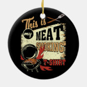 ヴィンテージバーベキューマスターシェフグリルこれは私の肉 セラミックオーナメント (裏面)