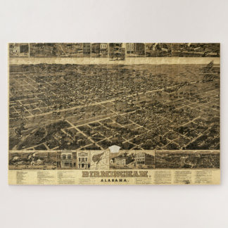 ヴィンテージバーミンガム，アラバマの地図(1885) ジグソーパズル