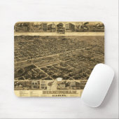 ヴィンテージバーミンガム，アラバマの地図(1885) マウスパッド (マウス)