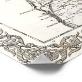 ヴィンテージバーモントの地図（1855年） ポスター (角)