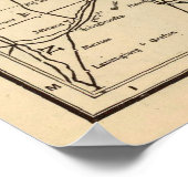 ヴィンテージバーモントの地図（1909年） ポスター (角)