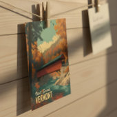 ヴィンテージバーモントカバーブリッジトラベル ポストカード