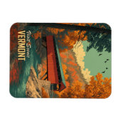 ヴィンテージバーモントカバーブリッジトラベル マグネット (横)