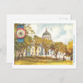 ヴィンテージバーモントキャピトルとシール葉書 ポストカード (正面/裏面)