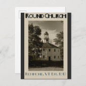 ヴィンテージバーモントラウンドチャーチトラベル ポストカード (正面/裏面)