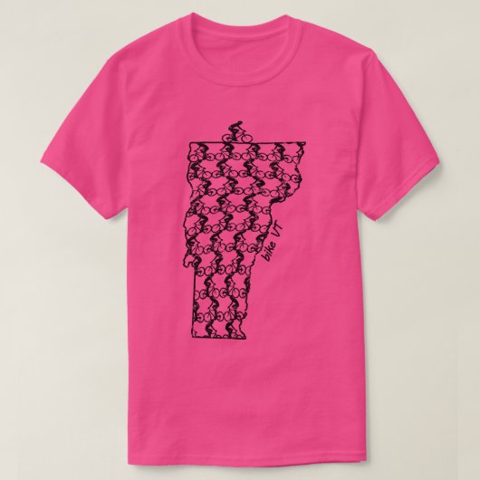 ヴィンテージバーモント州サイクリングバイクVTバイク乗り Tシャツ (デザイン正面)