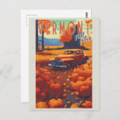 ヴィンテージバーモント秋葉の色の旅行 ポストカード (正面/裏面)