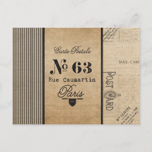 ヴィンテージバーラッスタイリッシュプフランスのパリ ポストカード (正面)